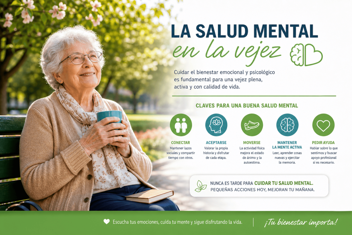 Cómo cuidar la salud mental en la vejez